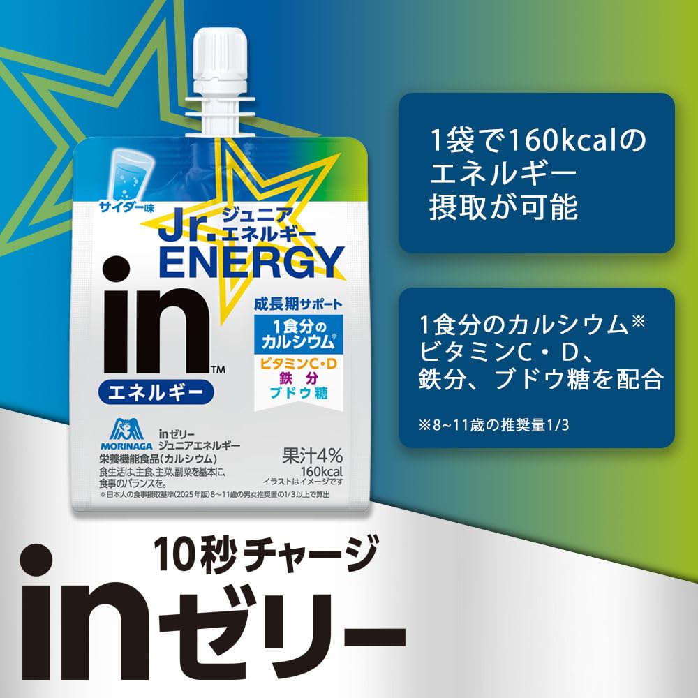 Amazon.co.jp: inゼリー ジュニアエネルギー サイダー 180g ×6個 栄養